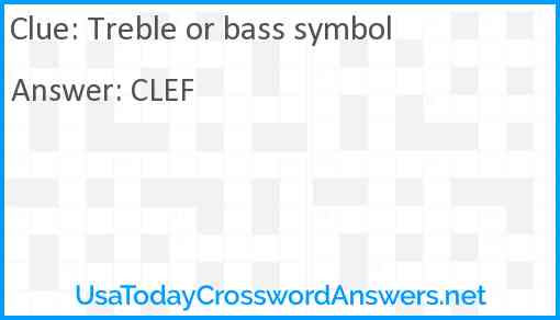 Treble or bass symbol Answer