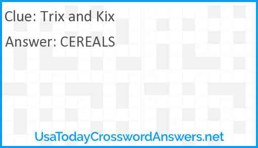 Trix and Kix Answer