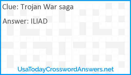Trojan War saga Answer