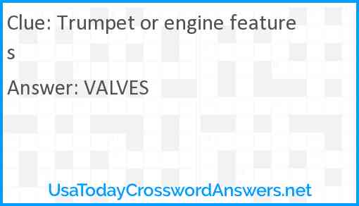 Trumpet or engine features Answer