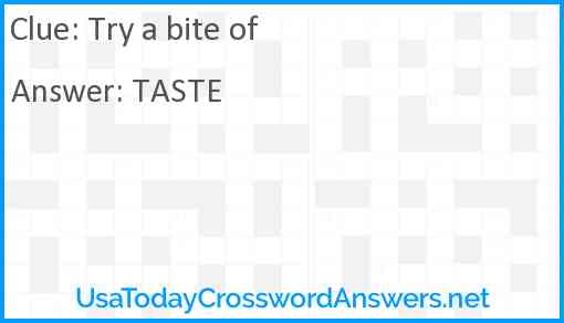 Try a bite of Answer