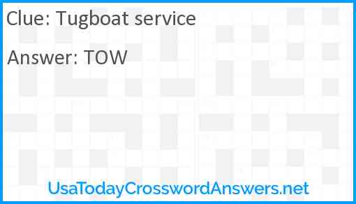 Tugboat service Answer