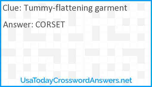 Tummy-flattening garment Answer