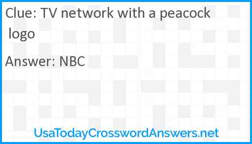 TV network with a peacock logo Answer