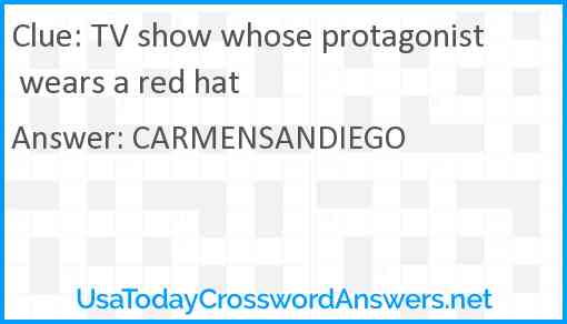 TV show whose protagonist wears a red hat Answer