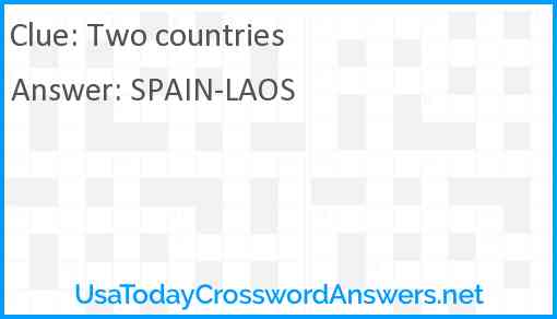 Two countries Answer