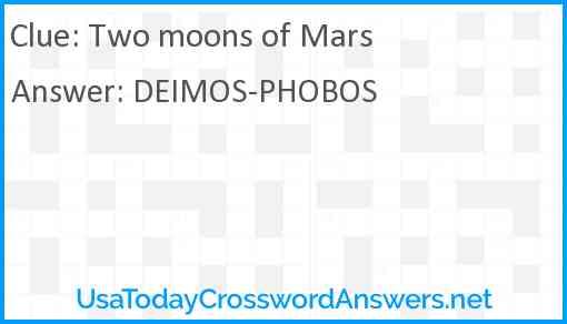 Two moons of Mars Answer