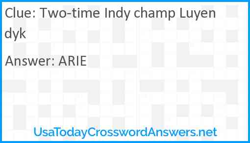 Two-time Indy champ Luyendyk Answer