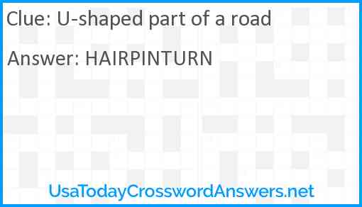 U-shaped part of a road Answer