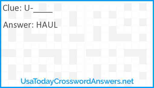 U-____ Answer