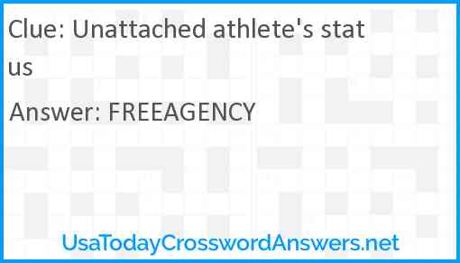 Unattached athlete's status Answer