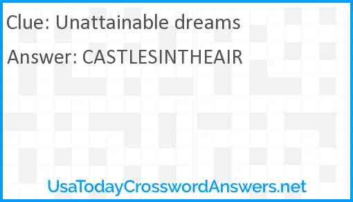 Unattainable dreams Answer