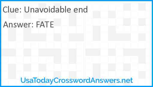 Unavoidable end Answer