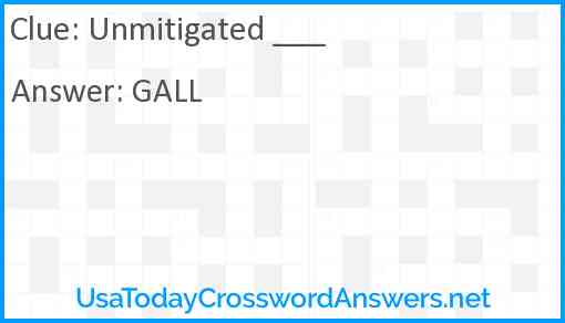 Unmitigated ___ Answer