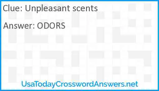 Unpleasant scents Answer