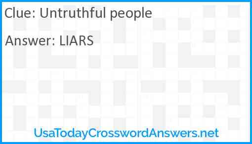 Untruthful people Answer