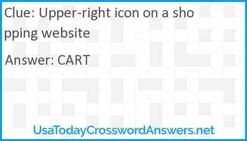 Upper-right icon on a shopping website Answer