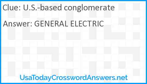 U.S.-based conglomerate Answer