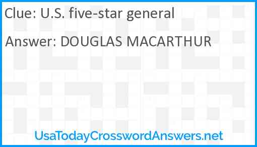 U.S. five-star general Answer