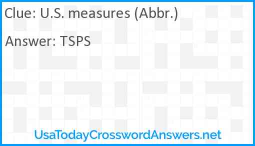 U.S. measures (Abbr.) Answer