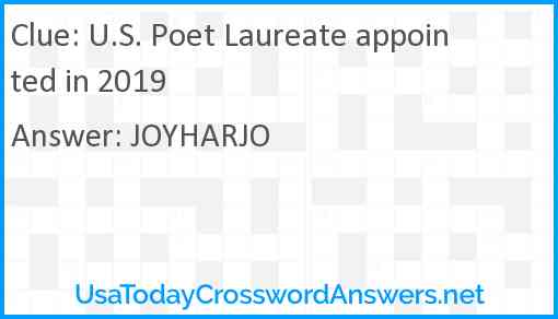U.S. Poet Laureate appointed in 2019 Answer