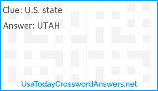 U.S. state Answer
