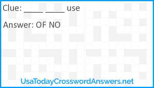 ____ ____ use Answer