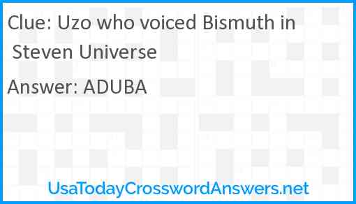 Uzo who voiced Bismuth in Steven Universe Answer