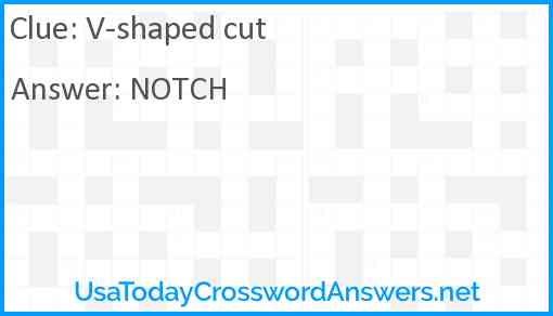 V-shaped cut Answer