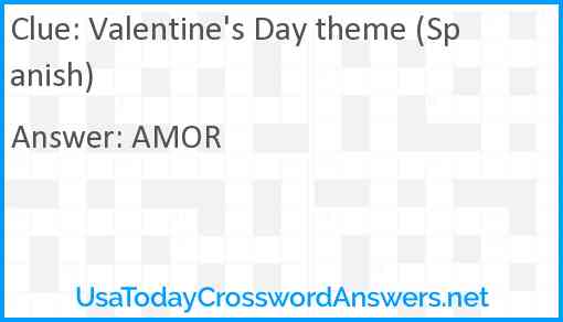 Valentine's Day theme (Spanish) Answer