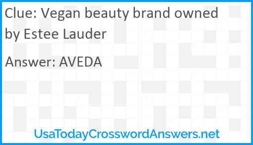 Vegan beauty brand owned by Estee Lauder Answer