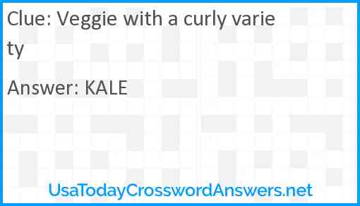 Veggie with a curly variety Answer