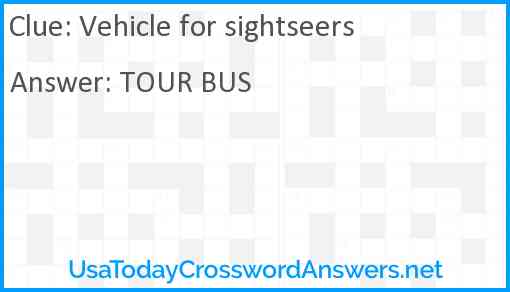 Vehicle for sightseers Answer