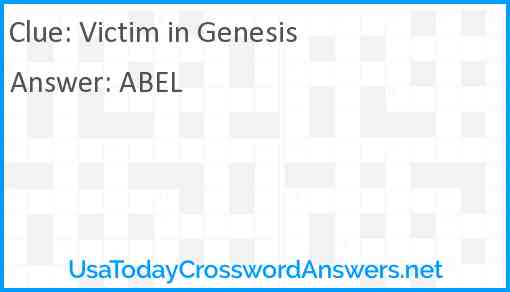 Victim in Genesis Answer