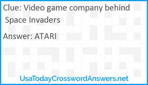 Video game company behind Space Invaders Answer