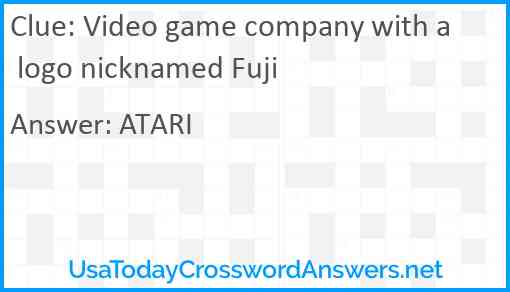 Video game company with a logo nicknamed Fuji Answer
