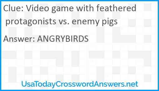 Video game with feathered protagonists vs. enemy pigs Answer