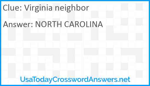 Virginia neighbor Answer