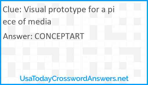 Visual prototype for a piece of media Answer