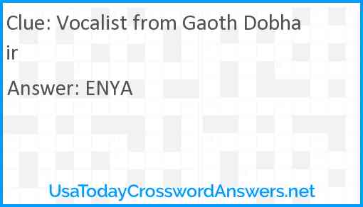 Vocalist from Gaoth Dobhair Answer