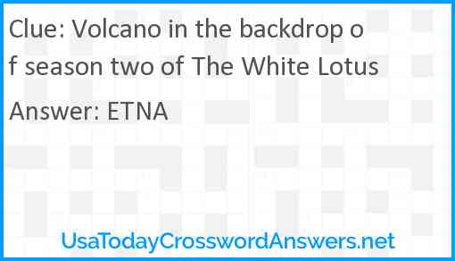 Volcano in the backdrop of season two of The White Lotus Answer