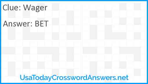 Wager Answer