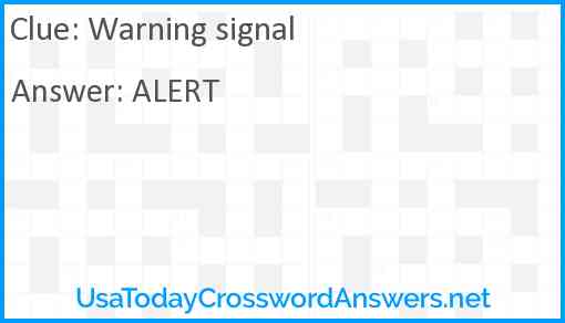 Warning signal Answer