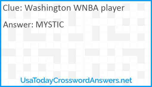 Washington WNBA player Answer