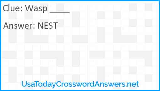 Wasp ____ Answer