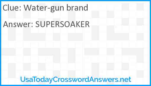 Water-gun brand Answer