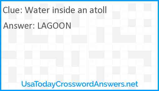Water inside an atoll Answer