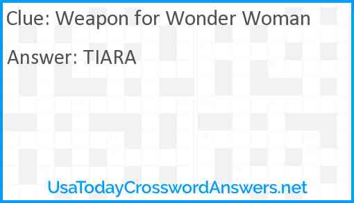 Weapon for Wonder Woman Answer