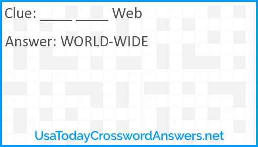 ____ ____ Web Answer