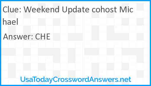 Weekend Update cohost Michael Answer